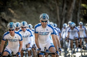Team Novo Nordisk, the world's first all-diabetes professional cycling team, races in Tour de Beauce (CNW Group/Novo Nordisk Canada Inc.)